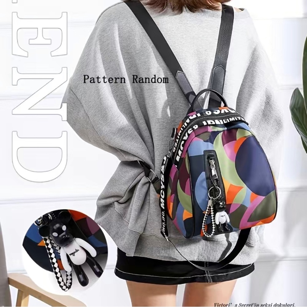 Stylish Multicolor Pattern Women’s Backpack - Picture 4 of 4